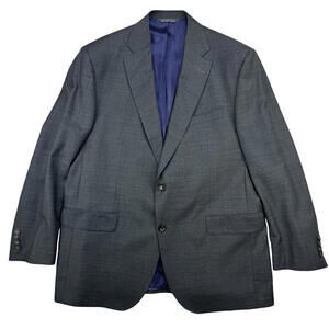 Jack Victor Century CT Modern Fit Wool Blazer Jacket Grey Size US 44 R